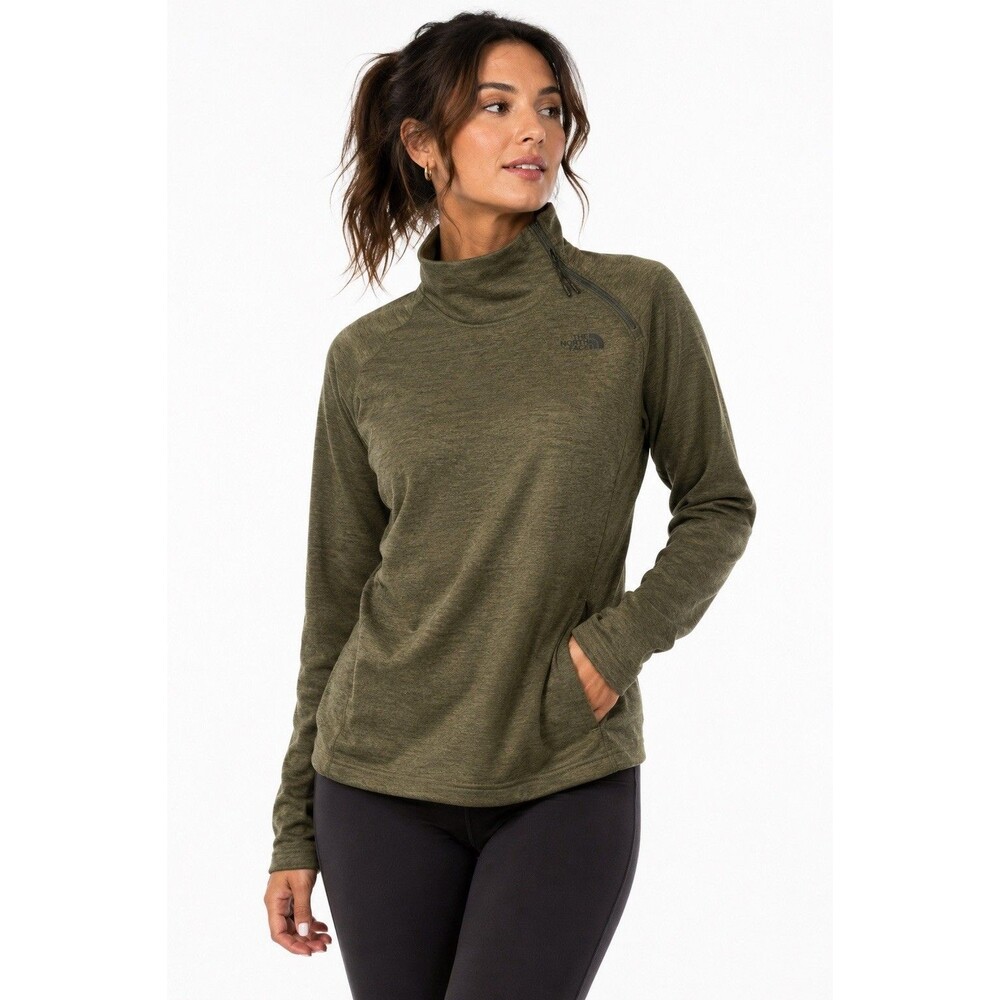 The North Face Women’s Small Olive Green Fleece-Lined Quarter Zip Pullover